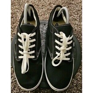 Vans Off the Wall Unisex Womens 8.5 Authentic Black Skate Dress Shoes